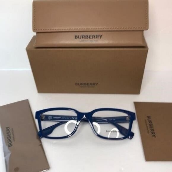 💯 Original Burberry Charlie Demo Rectangular Men's Eyeglasses BE2379U 4058 55 - Picture 8 of 10